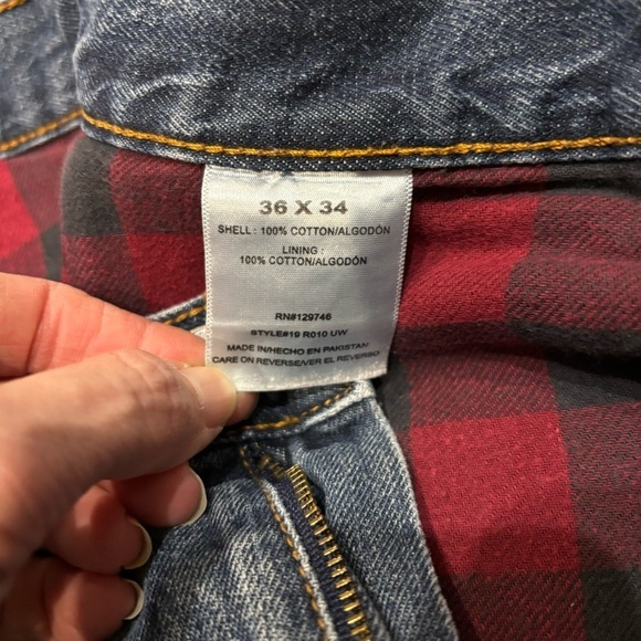 Schmidt Workwear Flannel Lined Jeans 36X34, 32 Inseam - Picture 6 of 10
